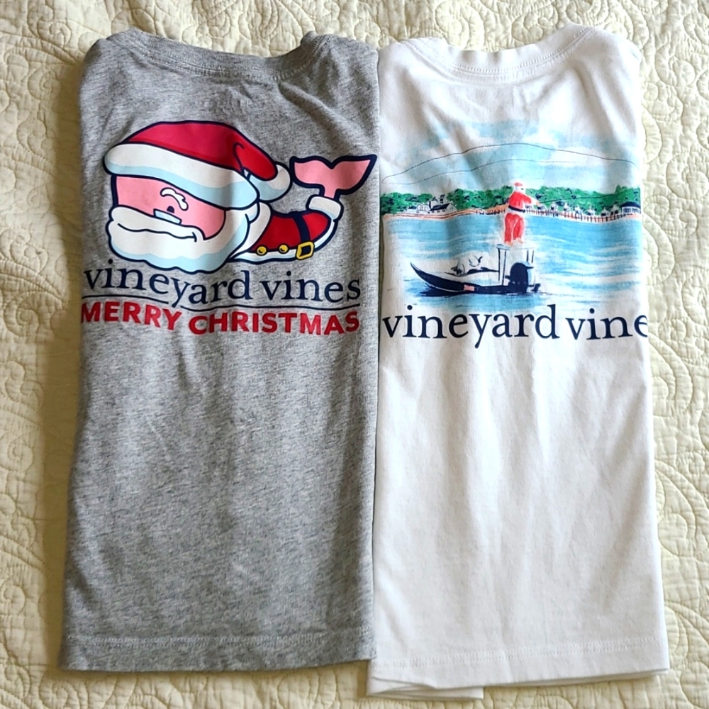 Kids Santa Vineyard Vines tops-Toddler VV-Christmas vineyard vines whale size 5